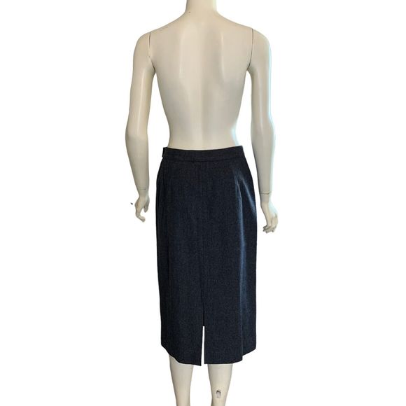 Vintage Miss Pendleton 8 Wool Midi Skirt Gray Straight Career - Picture 8 of 12